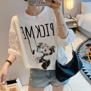 100%純棉T恤女裝2025新款夏季時尚寬鬆七分袖上衣白色短袖女ins潮