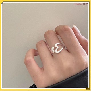 粉絲福利🎀韓國戒指 ins戒指 愛心鏤空戒指女簡約冷淡風心形指環小眾通勤網紅開口食指戒 閨蜜戒指 禮物首選