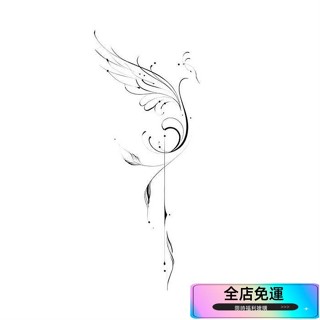 🔥全店免運🔥紋身貼 刺青 紋身貼紙💗鳳凰鸞鳥個性手腕手臂高階感紋身貼草本半永久果汁防水防搓不掉色