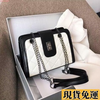 💞低價免運💞高階感洋氣小香風菱格包包女包新款港風潮鏈條少女單肩斜挎包