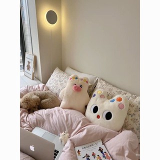 💦熱賣💦Ins風 奶噗噗 貓咪抱枕 小熊毛絨玩偶 可愛粉 沙發臥室靠枕 貓咪抱枕 午睡枕 靠枕 抱枕 聖誕禮物 ECZ8