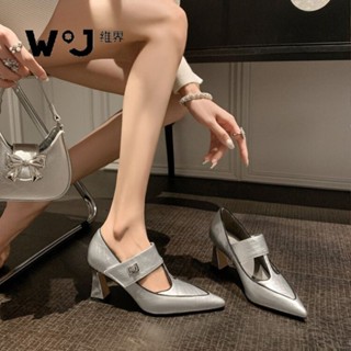 【XX|茜茜 SHOP】高跟涼鞋 氣質百搭鞋 法式單鞋 韓版跟鞋 法式高尖頭丁字帶高跟鞋女 軟皮粗跟 瑪麗珍輕奢單鞋