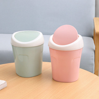【新品推薦】桌面家用垃圾桶客廳塑膠小號有蓋迷你桌用創意可愛紙簍桌上拉圾筒