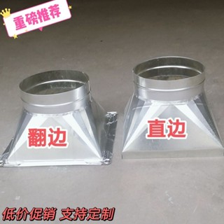 臺灣出貨 排風扇接頭 鍍鋅定製方變圓轉介面變徑接頭天圓地方白鐵皮不銹鋼天方地圓圓形