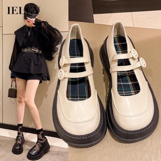 ielgy 厚底小皮鞋女復古英倫風jk裙鞋