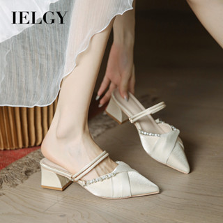 IELGY 包頭半拖鞋女外穿2025夏季新款無跟懶人涼鞋網紅仙女風涼鞋女