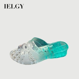 IELGY 新款水晶拖鞋女夏季時尚舒適防臭厚底高顏值增高