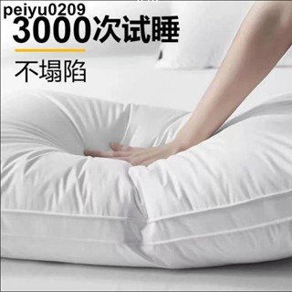 爆款 高檔枕頭 2025年👍 【2萬次回購】日式可水洗賓館酒店羽絲絨枕芯助睡眠成人護頸家用單人枕頭一對裝