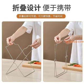 桃園出貨♕廚房垃圾架垃圾袋架抹布架可摺疊收納架塑膠袋架垃圾桶支架家用