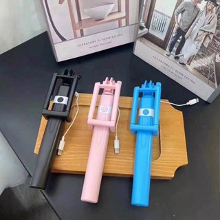 自拍桿自拍桿通用華為vivo小米OPPO蘋果安卓手機有綫迷你大鏡麵拍照神器 2PTJ