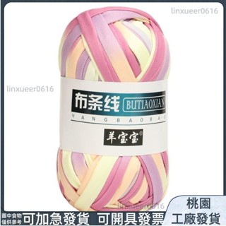 🔥臺灣出貨🔥手工線🔥100克 60色布條線 花式段染布條線 編織包包粗毛線團 亞克力透明diy毛線 手工編織材料9