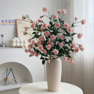 新款 泡泡玫瑰花仿真花假花ins風擺件輕奢高階餐桌客廳家居擺設裝飾品 三木家居