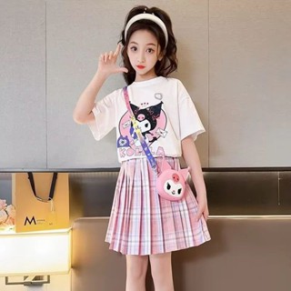 【玖月·旗艦店】💖【93%好評率】庫洛米jk制服女童套裝夏季學院炸街童裝中大兒童短袖百褶裙兩件套