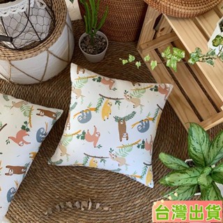 臺灣發貨 100%純棉拉鍊抱枕套 40x40公分【5色】 透氣全棉 抱枕 方形抱枕 方枕