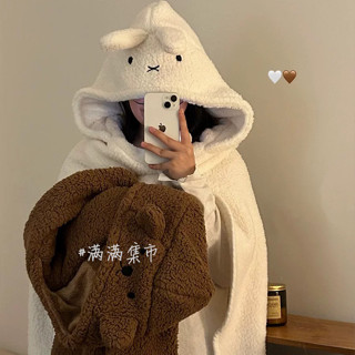 免運💥可開票💥卡通披風可愛秋冬加厚保暖毛毯披肩帶帽一體空調午睡棉毛毯