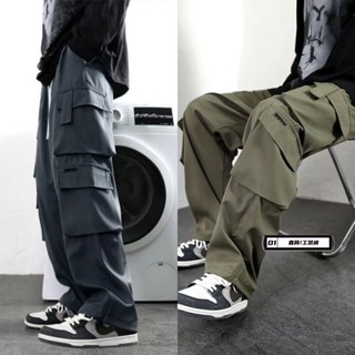 潮尚MX M-5XL 新款 男褲子 春夏 寬鬆 潮流 寬褲 多口袋 耐磨 工作褲 束腳褲 直筒褲 工裝褲 大尺碼長褲