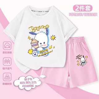 爆款熱推💖全臺免運 女童套裝夏季新款帕恰狗衣服中大兒童短袖短褲薄款休閑運動服