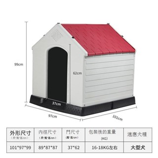 【免運可貨到付款】實木防水防曬防蟲 狗籠 狗窩 貓籠 貓屋 寵物狗窩狗房子別墅夏天塑膠四季通用防雨夏季狗狗犬戶外狗屋室外