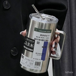 【2025年鋅歀熱銷限時下殺】2025新款咖啡高顔值大容量304不銹鋼杯子ins高顔值不銹鋼冰霸杯