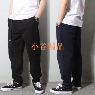 🌓紐智Y🌓新品熱銷日系潮牌工裝褲男餘文樂直筒寬鬆大尺碼休閒長褲子哈倫褲錐形九分褲ABAB