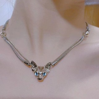 喵星人項鏈女小眾設計個性辣妹ins風高級感雙層鎖骨鏈氣質飾品潮Fashion SHOP