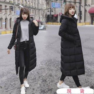 臺灣發貨👑反季棉衣女中長款過膝冬季新款韓版羽絨棉服修身大碼棉襖外套