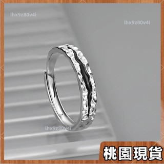 嘉義有貨⚡️免運 戒指 純銀戒指 情侶戒指 偏財戒指 開口戒指 純銀戒指男不掉色潮流男戒指小眾高階ins925銀戒89