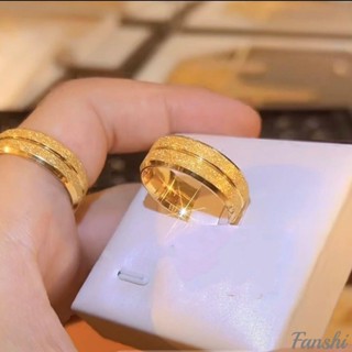 戒指｜輕奢高階感磨砂戒指 金色戒指 不掉色素圈情侶指環飾品 男生戒指 戒指男 男戒 尾戒 鈦鋼戒指 轉運戒指 指環 銀戒