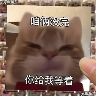 新店優惠🌸限時下殺🌸貼紙 手賬貼紙 99張歪嘴小貓表情包貼紙可愛搞笑網紅爆款手機殼桌面裝飾防水貼畫