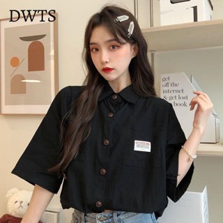 [DWTS🌼]夏季薄款襯衫女新款韓版寬松小清新上衣小眾學生復古外穿白色襯衣女裝 顯瘦上衣女裝 衣服 外套