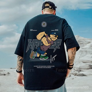 ✨梵淨✨ 臺灣出貨 大尺碼 T恤 短袖 歐美街頭噁搞潮牌卡通美式T恤男寬鬆ins短袖大碼男裝加肥加大半袖 J2DN