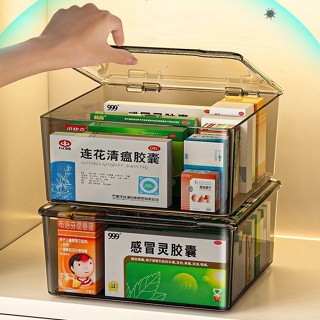 分隔手提葯箱 大容量醫藥箱 大容量醫療箱家庭裝藥箱大號翻蓋式抽屜藥品整理櫃家用藥物收納盒 家庭裝藥品收納盒 手提箱