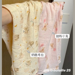 簡單美 春季紗布睡衣 女ins甜美可愛卡通學生長袖長褲兩件套秋冬款家居服 睡衣套裝
