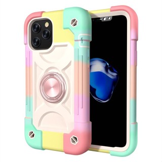 ✨臺灣出貨✨炫彩玫瑰金iPhone15 手機殻 厚重16防摔 蘋果11 ProMax 矽膠三件套XS 4FWU