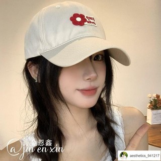 🔥臺灣出貨🔥Mali🎀設計感帽子 誰懂阿~美爆了的小花朵棒球帽女搭配小能手大頭圍寬簷防曬鴨舌帽