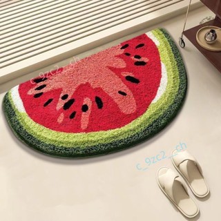 ✨滿199發貨✨ 衛生間地墊 加厚仿羊絨 水果西瓜 吸水 地毯 浴室門口 厠所腳墊 家用防滑 c_9zc2__ch