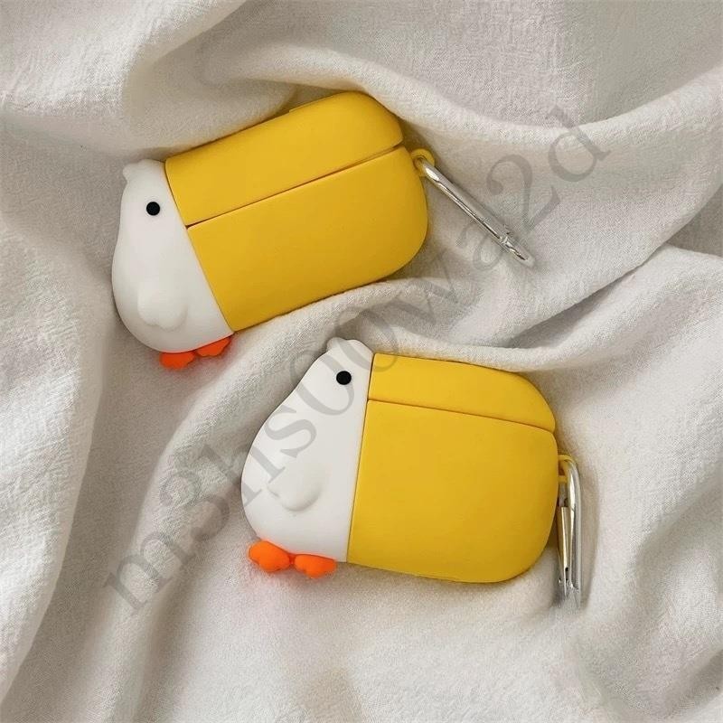 搞怪可愛 卡通大嘴鵜鶘 耳機套 Airpods pro 4代 防摔保護套 3代耳機殼 1/2代 4代耳機保護殼
