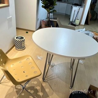免運 現代簡約白色洽談奶油北歐實木休閒家用圓桌奶茶餐桌小戶型桌子餐桌 實木桌 北歐實木餐桌