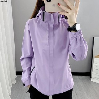 🚚臺灣出貨🚚防風防水衝峰衣女💕【2564人收藏】沖鋒衣女春秋季新款韓版單層薄款戶外防風防雨情侶休閑外套登山服