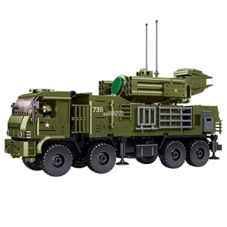 軍事 二戰積木小魯班積木B1252二戰鎧甲S1S自行防空系統拼裝軍事模型兒童禮物禮物