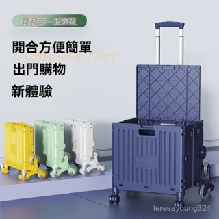 高階品質🎁免運🚚 買菜車 小拉車 小推車 拉桿擺攤拖車 折疊購物車 便攜家用輕便快遞