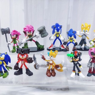 ✨臺灣精選 索尼克擺件 公仔 鵰像模型 Sonic索尼克刺蝟超音鼠可動公仔模型手辦桌麵擺件