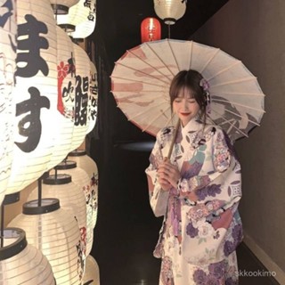 和服 日式和服 角色扮演 和風 浴衣 拍照道具 神明少女和服女正裝傳統改良中國風日係和風紫色個人寫真攝影浴衣 QBNF