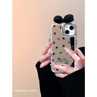 ins 暗黑 蝴蝶結 花朵 鏡面手機殼 適用iPhone15 14 Pro max 13 12 11保護殼