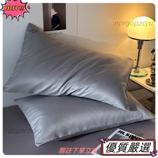 🌈限時優惠 素色冰絲枕頭套 涼而不冰 素色水洗真絲枕頭套 薄款枕頭套48*74cm 信封枕套115
