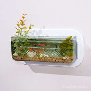 生活優選✅方形塑膠魚缸家用客廳一體成型仿玻璃防摔耐摔小型桌麵造景收納盒 3S23