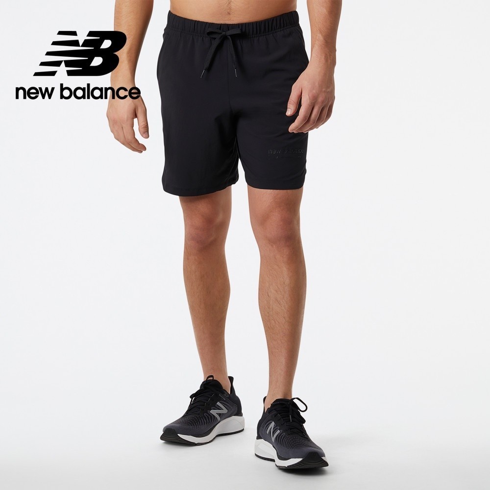 【New Balance】 NB 7吋運動短褲_男性_黑色_MS13056BGR