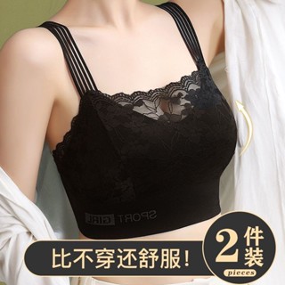 🚚臺灣低價免運🚚【30天熱銷1.2萬件】大碼蕾絲文胸女士內衣無鋼圈帶胸墊防走光美背抹胸聚攏收副乳內衣