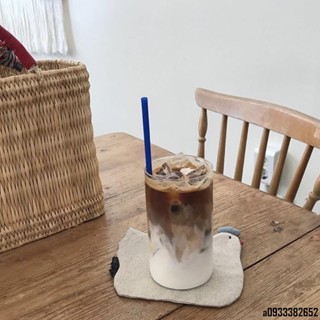 【魔法雜貨鋪】韓國INS直筒玻璃杯 咖啡杯 牛奶杯 水杯 拿鐵杯 飲料杯 冷飲杯 早餐杯 酒杯 果汁杯 玻璃杯