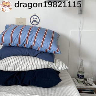 【胖墩墩小鋪】ins風條紋枕套 全棉水洗棉枕套 黑白格子枕套 素色枕頭套 信封式枕頭套 無拉鍊 48*74cm